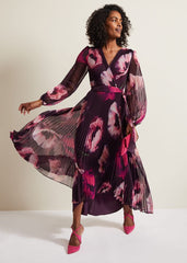 Isadora Pleated Dress - Multi-Coloured