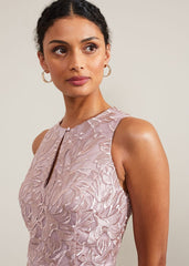 Jaclyn Embroidered Maxi Dress - Pale Pink