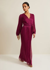 Petite Brielle Wrap Maxi Dress - Pink
