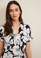 Constance Floral Jumpsuit - Navy/Ivory
