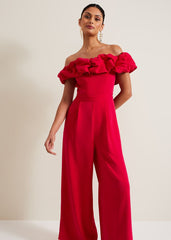 Mallory Ruffle Jumpsuit - Pink
