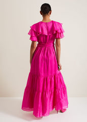 Mabelle Organza Maxi Dress - Fuchsia