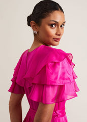 Mabelle Organza Maxi Dress - Fuchsia