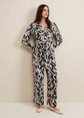 Constance Geo Jumpsuit - Black