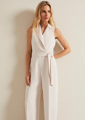 Clarissa Tux Wide Leg Jumpsuit - Ivory