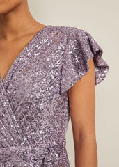 Petite Carina Sequin Maxi Dress - Purple