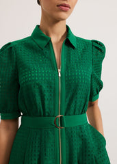 Carey Check Dress - Green