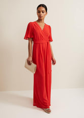 Petite Kendall Pleat Jumpsuit - Orange