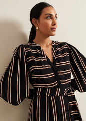 Petite Laura Midaxi Dress - Black/Multi