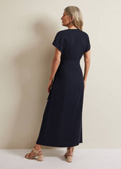 Liv Wrap Midi Dress - Navy