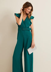 Kallie Belted Jumpsuit - Green