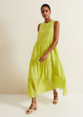 Sara Tiered Maxi Dress - Lime