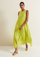 Sara Tiered Maxi Dress - Lime