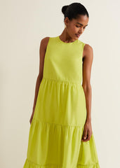 Sara Tiered Maxi Dress - Lime