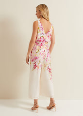 Ethel Floral Wide Leg Jumpsuit - Multi-Coloured