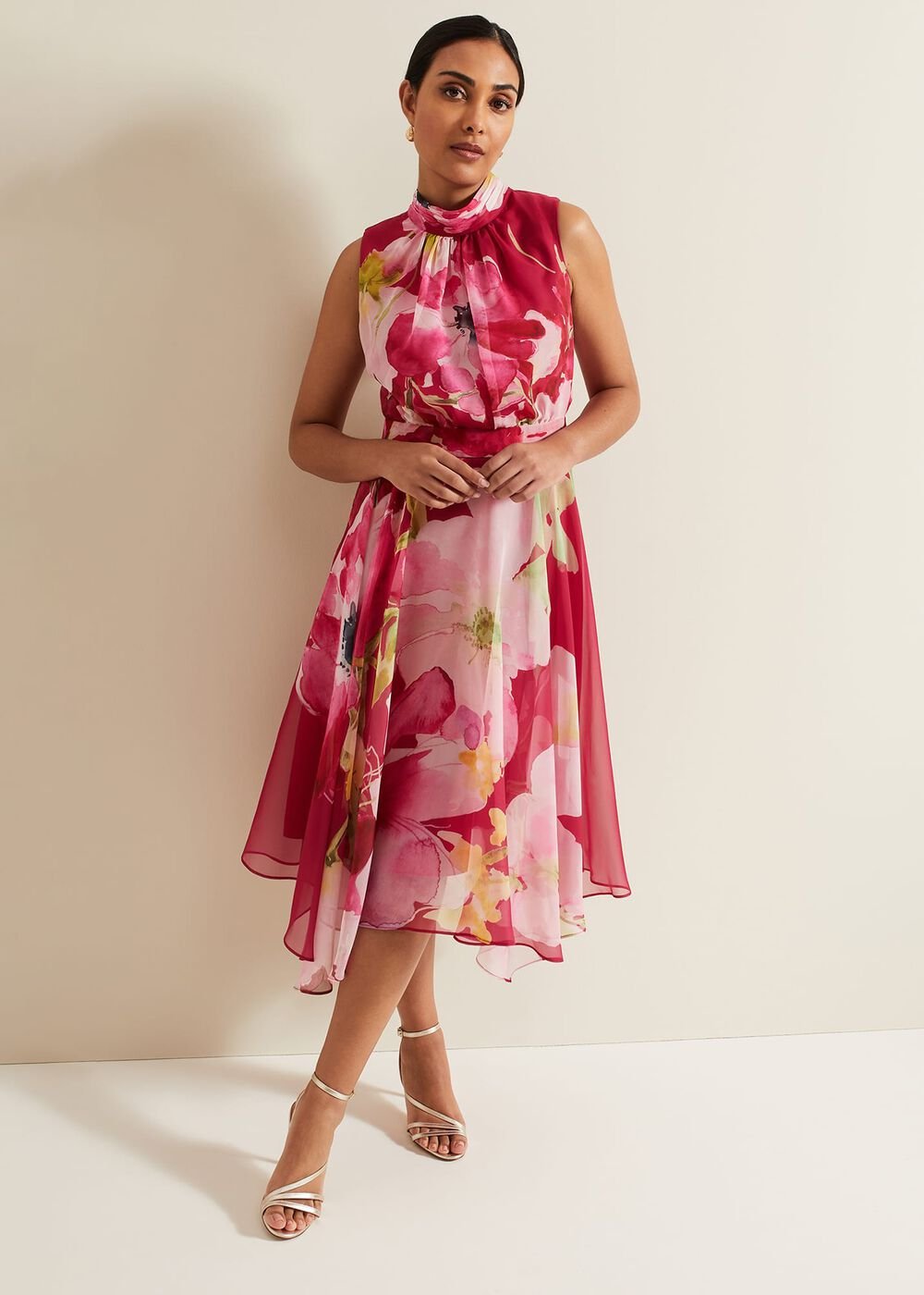 Petite Lucinda Floral Dress - Multi-Coloured