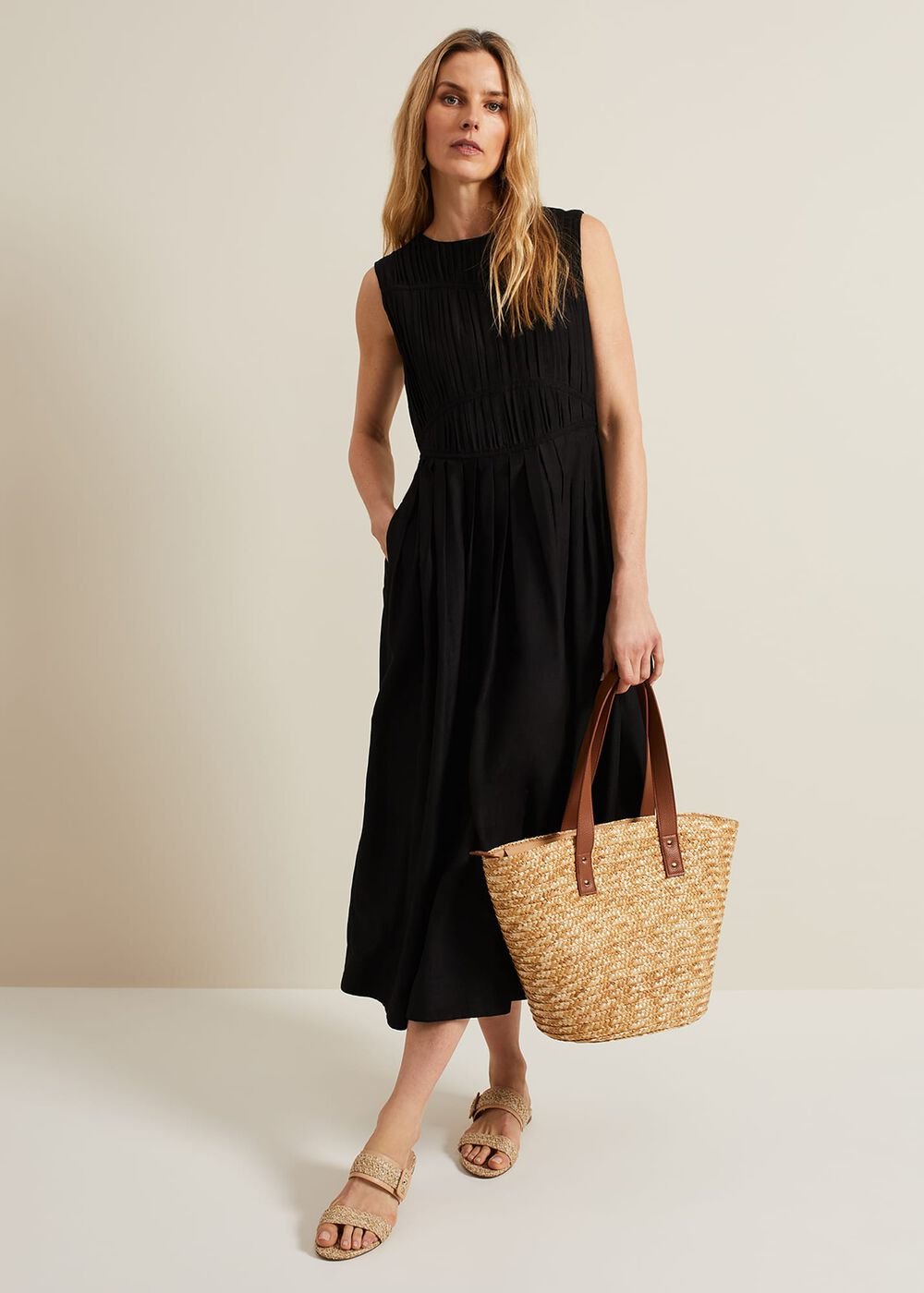 Nala Black Bodice Mini Dress - Black
