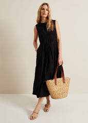 Nala Black Bodice Mini Dress - Black