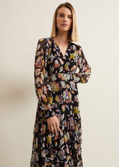 Sandra Floral Maxi Dress - Black Multi