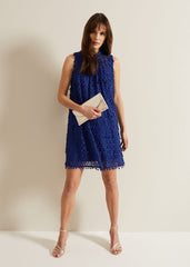 Zafia Shift Dress - Blue