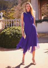 Lucinda Fit And Flare Dress - Purple