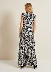 Kristy Geo Maxi Dress - Black Multi