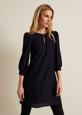 Dannie Textured Tunic Dress - Navy