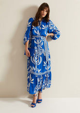 Coralie Print Shirt Midaxi Dress - Multi-Coloured