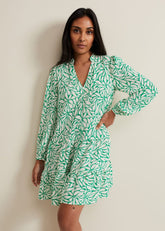 Petite Penele Swing Dress - Green