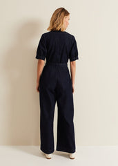 Florisa Denim Jumpsuit - Mid Wash