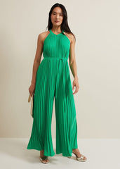 Brea Green Pleat Jumpsuit - Green