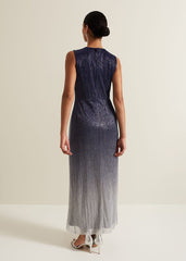Sara Metallic Jersey Maxi Dress - Multi-Coloured