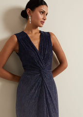 Sara Metallic Jersey Maxi Dress - Multi-Coloured