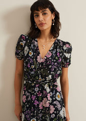 Azalea Print Fil Coupe Dress - Multi-Coloured