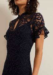 Lula Lace Dress - Navy