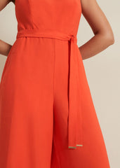 Petite Marta Red Culotte Jumpsuit - Red