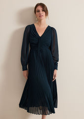 Petite Kindra Teal Midi Dress - Teal