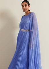 Petite Marren Blue Chiffon Maxi Dress - Blue
