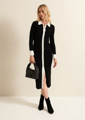 Jennifer Tube Shirt Dress - Black/Ivory