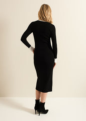 Jennifer Tube Shirt Dress - Black/Ivory