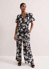 Myron Floral Wide Leg Jumpsuit - Multi-Coloured