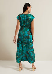 Sabrianna Print Midi Dress - Multi-Coloured