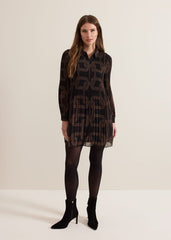 Petite Ella Black Chain Swing Dress - Black