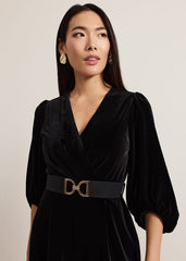 Myleen Black Velvet Jumpsuit - Black