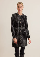 Mylee Black Tweed Tunic Dress - Black