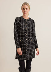 Mylee Black Tweed Tunic Dress - Black