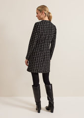 Mylee Black Tweed Tunic Dress - Black