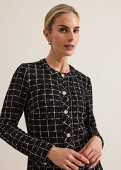 Mylee Black Tweed Tunic Dress - Black