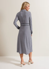 Valerie Lilac Geometric Jersey Dress - Lilac