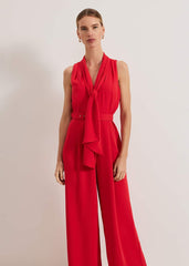 Elika Red Jumpsuit - Red